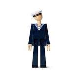 Kay Bojesen Marine, Dark Blue/White, H: 8.1" By Kay Bojesen