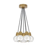 Mina Multi Light Pendant by Tech Lighting, Finish: Aged Brass, Color: Black Cord, Number of Lights: 7-Light | Casa Di Luce Lighting
