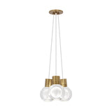 Mina Multi Light Pendant by Tech Lighting, Finish: Aged Brass, Color: White Cord, Number of Lights: 3-Light | Casa Di Luce Lighting