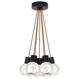 Mina Multi Light Pendant by Tech Lighting, Finish: Black, Color: Copper Cord, Number of Lights: 7-Light | Casa Di Luce Lighting