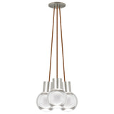 Mina Multi Light Pendant by Tech Lighting, Finish: Satin Nickel, Color: Copper Cord, Number of Lights: 3-Light | Casa Di Luce Lighting