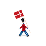 Kay Bojesen Standard-Bearer, Red/Blue/White By Kay Bojesen