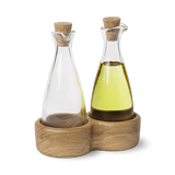 Kay Bojesen Menageri Oil And Vinegar Bottles, Oak, 3.7 Oz By Kay Bojesen