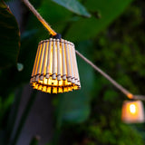 Okinawa Solar String Lights - bamboo shade detail