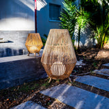 Sisine Floor Lamp - on a garden path beside the table lamp