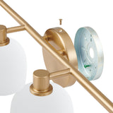 Valentina 30-inch 4-light Champagne Gold Vanity Light with Etched Opal Glass Shades