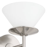 Tremolo 11-inch 2-light Brushed Nickel and Polished Nickel Vanity Light with Etched Opal Glass