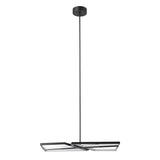 Alfie 30-inch 4-light Textured Black 3CCT LED Chandelier