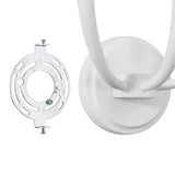 Dahlia 18-inch 3-light Textured White Wall Sconce with Opal Glass Shades