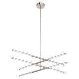 Overture 36-inch 8-light Polished Nickel 5CCT LED Chandelier