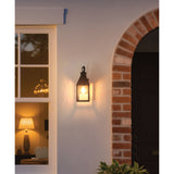 Glencrest 18-inch 1-light Dark Bronze Exterior Wall Sconce with Clear Water Glass