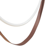 Ayers 43-inch 1-light Champagne Gold with Black and Brown Faux Leather 5CCT LED Linear Chandelier