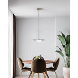 Solstice 16-inch Polished Nickel 5CCT LED Convertible Pendant with Opal Ribbed Glass Shade