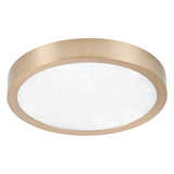 Argyle 12-inch Champagne Gold and Natural Alabaster 5CCT LED Flush Mount