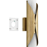 Crescendo 18-inch 2-light Natural Brass Wall Sconce with Alabaster Glass