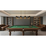 Mcgill 52-inch 8-light Natural Brass Linear Chandelier with Matte Black and Gold Metal Shades