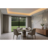 Calle 16-inch 3-light Brass LED Chandelier with Gold Leaf Hand Pressed Glass Shades