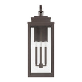 Hillside 31-inch 3-light Dark Bronze Exterior Wall Sconce with Clear Glass