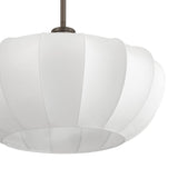 Bryony 22-inch 4-light Forged Bronze Convertible Pendant with White Synthetic Silk Shades