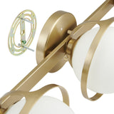 Parker 24-inch 3-light Champagne Gold Vanity Light with Etched Opal Glass Shades