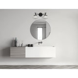 Tremolo 20-inch 2-light Matte Black and Champagne Gold Vanity Light with Etched Opal Glass