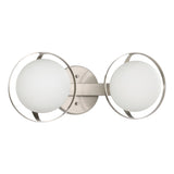 Parker 16-inch 2-light Brushed Nickel Vanity Light with Etched Opal Glass Shades
