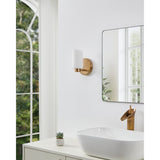 Bedminster 5-inch 1-light Champagne Gold Vanity Light with Etched Opal Ribbed Glass Shade