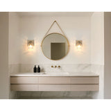 Dryden 5-inch 1-light Champagne Gold Vanity Light with Clear Ribbed Glass Shade