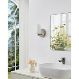 Bedminster 5-inch 1-light Brushed Nickel Vanity Light with Etched Opal Ribbed Glass Shade