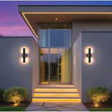 Jacks 22-inch Textured Black 5CCT LED Exterior Wall Sconce