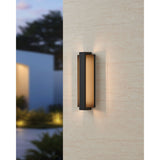 Jubilee 18-inch Matte Black 5CCT LED Exterior Wall Sconce
