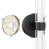 Ristretto 13-inch 2-light Matte Black LED Wall Sconce with Clear Ribbed and White Acrylic Shades