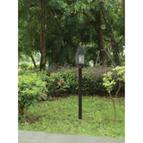Glencrest 20-inch 1-light Textured Black Exterior Post Light with Clear Water Glass