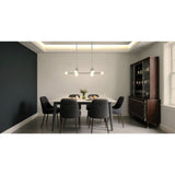 Stockholm 50-inch 8-light Polished Nickel Linear Chandelier with Opal Glass Shades