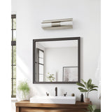 Colton 18-inch 2-light Brushed Nickel 5CCT LED Vanity Light with Etched Opal Glass Shades
