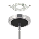 Sussex 40-inch 9-light Polished Nickel and Black Faux Leather Chandelier