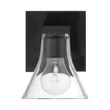 Gilford 5-inch 1-light Matte Black Vanity Light with Clear Glass Shade