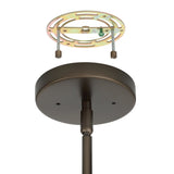 Enzio 6-inch 1-light Forged Bronze Pendant Light with Forged Bronze and Matte White Metal Shade