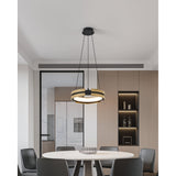 Grazia 15-inch Matte Black and Brushed Gold LED Convertible Pendant