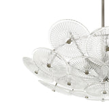Avril 29-inch 6-light Forged Bronze Chandelier with Clear Starburst Glass Shade
