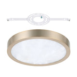 Argyle 12-inch Champagne Gold and Natural Alabaster 5CCT LED Flush Mount