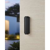 Jubilee 18-inch Matte Black 5CCT LED Exterior Wall Sconce