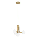 Stockholm 16-inch 4-light Champagne Gold Convertible Pendant with Opal Glass Shades