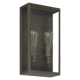 Hollis 16-inch 2-light Blackened Brass Exterior Wall Sconce with Clear Glass