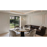 Overture 36-inch 8-light Champagne Gold 5CCT LED Chandelier