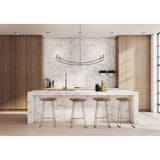 Sussex 47-inch 4-light Champagne Gold and Black Faux Leather Linear Chandelier