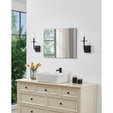 Jared 13-inch 1-light Matte Black Vanity Light with Clear Glass Shade