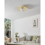 Solstice 22-inch Polished Brass 5CCT LED Convertible Pendant with Opal Ribbed Glass Shade