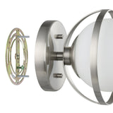 Parker 6-inch 1-light Brushed Nickel Vanity Light with Etched Opal Glass Shade