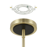 Sussex 47-inch 4-light Champagne Gold and Black Faux Leather Linear Chandelier